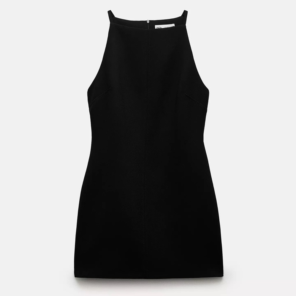 Zara Black Halter Neck Mini Dress
